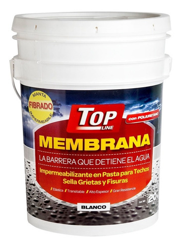 Membrana En Pasta Poliuretanica Blanco Fibrada Topline 20kg