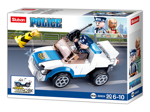 Sluban Police B0824 Auto Policia Patrullero 90piezas Cantidad De Piezas 90