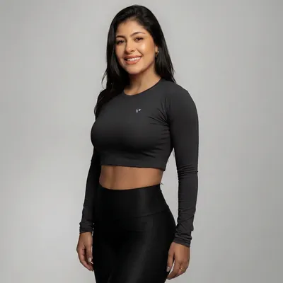 Cropped Poliamida Blusa Feminina Camiseta Proteção Uv Voker