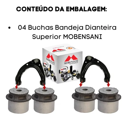 Kit 28 Buchas Suspensão Dianteira + Traseira Fusion Axios