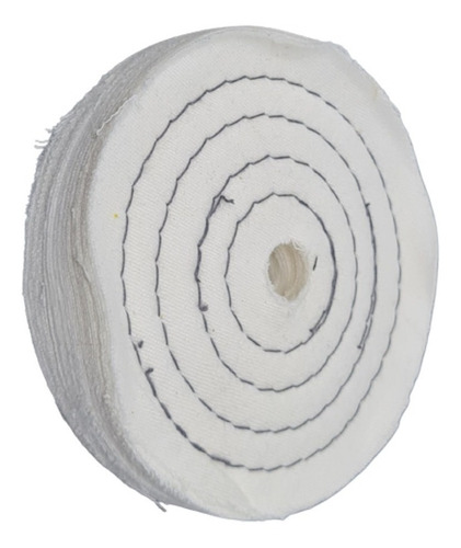 Disco De Pano Algodão 10cm 4 Polegadas P/ Polimento Inox Cor Branco
