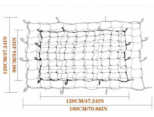 Malla Pulpo Elástica Para Carga Equipajes 120cmx180cm 