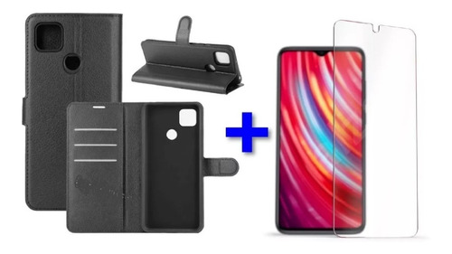 Protector Flip Tipo Agenda Libro Xiaomi Redmi 9c + Vidrio