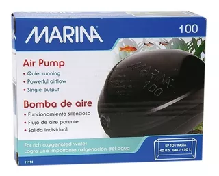 Aireador Bomba De Aire Marina 100 Acuario Hasta 150 Lts