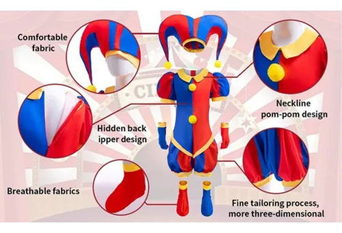 C Trajes Pomni De Circo Digital Mágico, Trajes De Circo