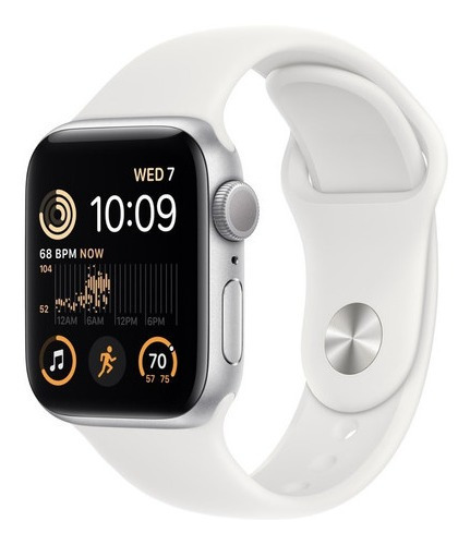 Apple Watch Se  44mm Silver Malla Blanca M/l Blanco