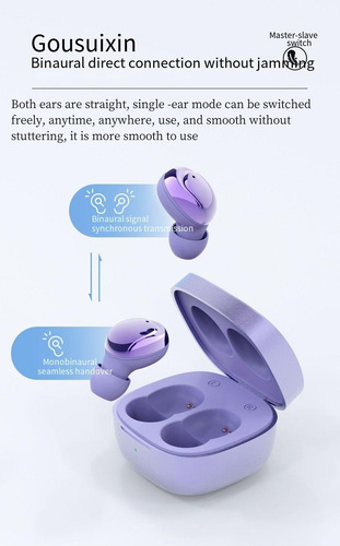 Xy-30 Fones De Ouvido Intra-auriculares Sem Fio Roxo