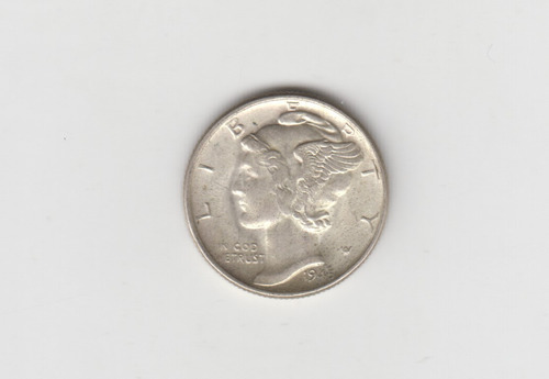 Moneda Eeuu One Dime 1945 Plata Sin Circular