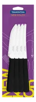 Comprar Cuchillo Asado\u002Ftenedores New Kolor Negro X12 C\u002Fu Tramontina