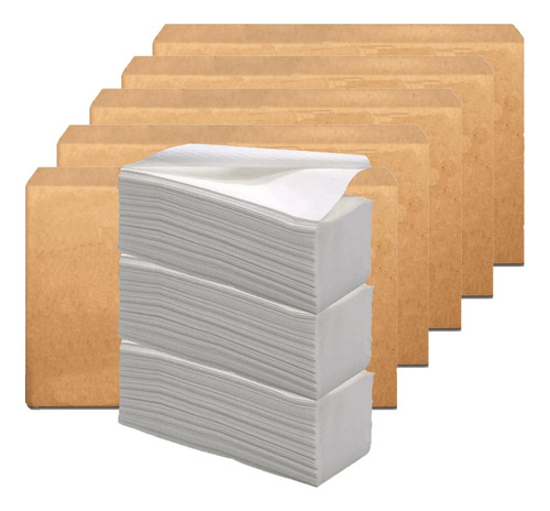 Kit Com 10 Pacotes Papel Toalha 20x21 Interfolhadas 10.000