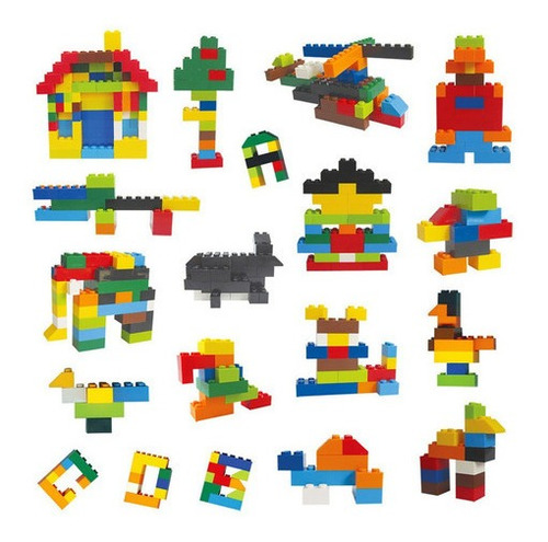 Bloques De Construcción Play & Learn, 500 Piezas En Bolsa [u