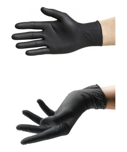 Guantes Vitrilo Negro - Cartón 10 Cajas (1000pcs) 