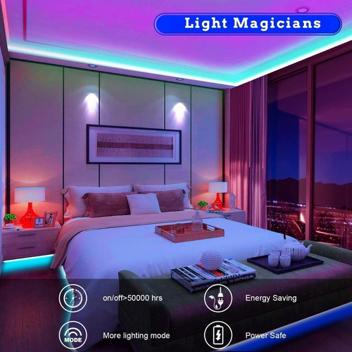 Luz Led Multicolor Rgb Luz 5mts + Control + Adaptador