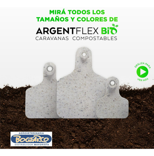 50 Caravanas Hacienda Bio Compostables + Pinza Envio Gratis