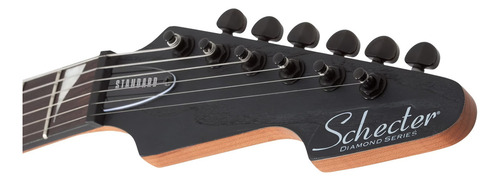 Guitarra elétrica Schecter Avenger Standard Charcoal Satin, cor azul petróleo, material de escala, jacarandá, orientação à mão direita