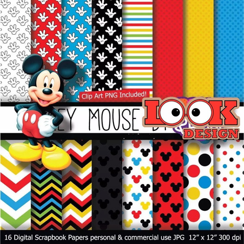 Kit Fondos Mickey Mouse Papeles Imagen Png Clip Art 014