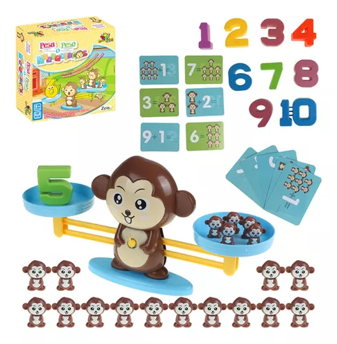 Brinquedo Pula Macacos Joguinho Infantil Com Roleta Pequeno