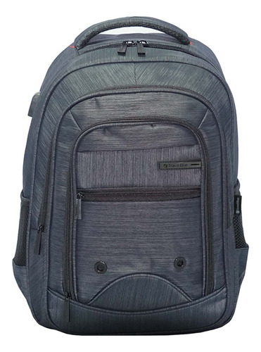 Imagen 2 de 10 de Mochila Notebook Usb Urbana Reforzada Compartimientos