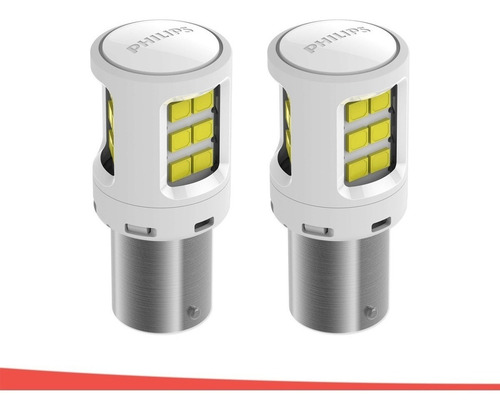 Imagem 3 de 7 de Kit Led Philips Ultinon P21w 1 Polo Branca Ré 6000k 12v