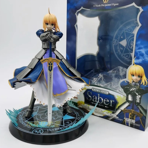 Anime Fate/ Grand Rei Saber Caliburn Battle Scene 23 Cm