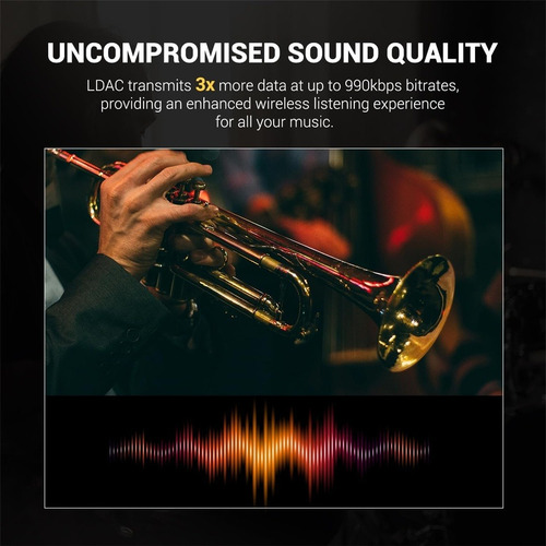 Audífonos Hires Wireless Noise Cancelling Híbrido Oneodio A5 Negro