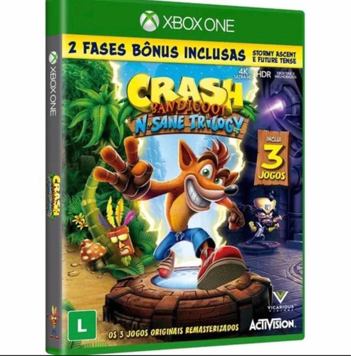 Game Crash Bandicoot N' Sane Trilogy Xbox One  Mídia Física