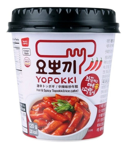 Bolinho Coreano Topokki Yopokki Picante y Picante 120 g - T. Foods