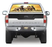 Comprar Adesivo Perfurado Vidro Carro Pickup Caminhonete Cavalos Hd Cor Cavalo 01