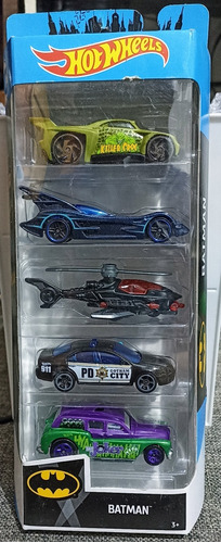 2018 Hotwheels Batman 5 Pack 