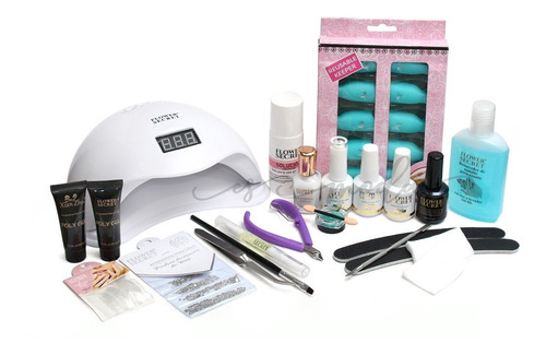 Kit De Esmaltado Permanente Full + Lampara 48 Watts+ Polygel