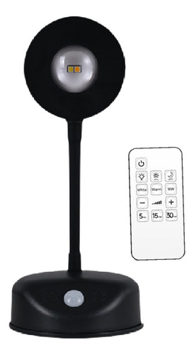 Luz Nocturna Led Con De Movimiento, De Pared Con 3 Negro