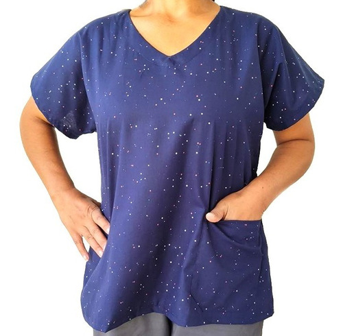 Blusinha Scrub Enfermagem Jaleco Cuidadora Com Bolso Tam. M