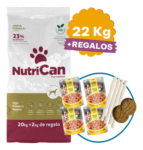 Alimento Perro Adulto Nutrican 22 Kg + Regalo