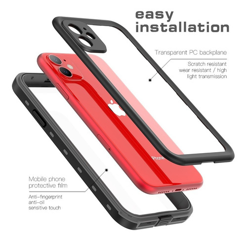 Imagen 9 de 9 de Funda Alto Impacto Compatible iPhone 11 Waterproof Shockprof