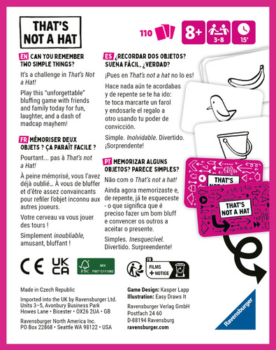 That´s Not A Hat Juego De Mesa De Cartas Ravensburger