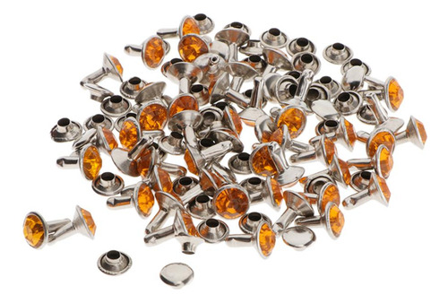 50pcs Botón A Remaches De Tuerca De Manualidades Amarillo