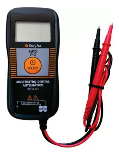 Multimetro Digital Automatico Premium Suryha 80150135