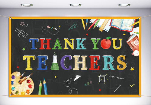 Vohado Tablero Anuncio Texto Ingl «thank You Teachers» Photo