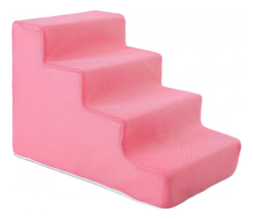 Escalera Para Mascotas, Escalones Para Perros, Rosa 4 Pasos
