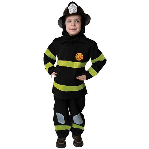 Disfraz De Lujo Para Niño Bombero Talla T2 Halloween