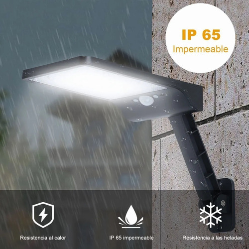 Imagen 3 de 7 de 48led Lámpara Solar De Pared Flexible 48led Negro 2pack