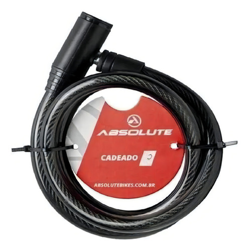 Cadeado Bike Moto Absolute 1,0mx12mm - Com Chave - Alumínio