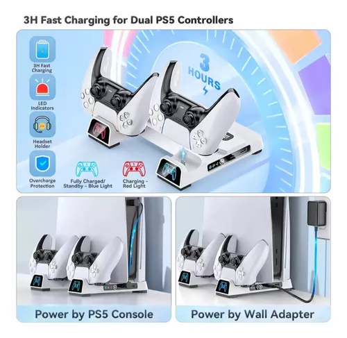 Suporte PS5 Com Resfriador e Carregador 2 em 1 em Promoção na Americanas