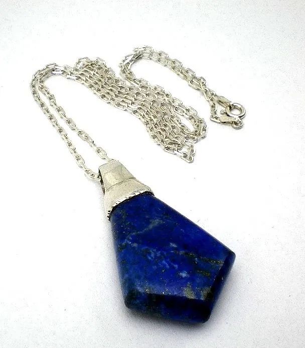 Estupenda Cadena Y Dije De Plata 925 Y Lapislazuli
