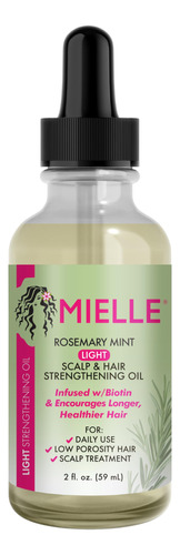 Mielle Organics Rosemary Mint Aceite Ligero Para Fortalecer 