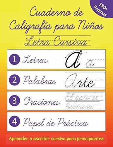 Libro : Cuaderno De Caligrafia Para Niños Escribir Letra. 