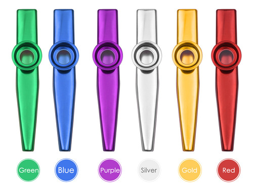 Kazoo De Aleación De Aluminio 6pcs Para Niños.adultos Prin