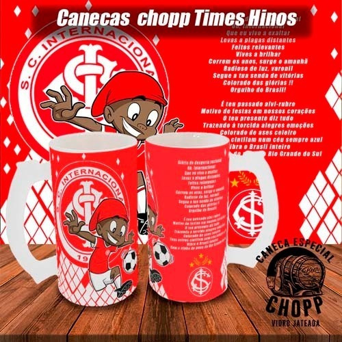Artes Editáveis Canecas Chopp Times Futebol Hinos Mockups