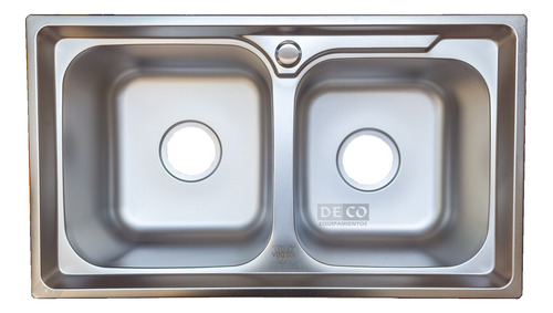 Pileta Y Media Cocina 68x39 + Válvulas + Monocomando Deco