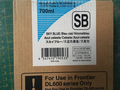 Imagen 3 de 3 de Cartucho Tinta Sky Blue 700 Para Dl650